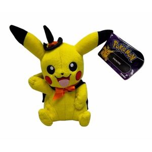 Pokemon Pikachu Stuffed  Plush 8" Halloween Witch Costume Takara Tomy 2017 NWTs